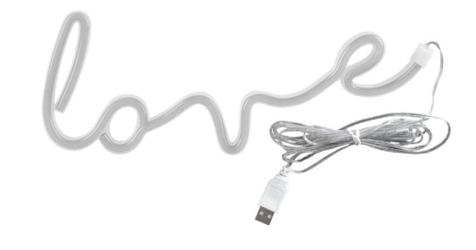 LED-væglampe Goldlux neon Love USB