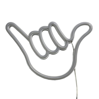 LED Væglampe Neon Shaka USB 175x263x20 mm