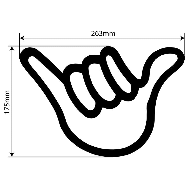 LED Væglampe Neon Shaka USB 175x263x20 mm