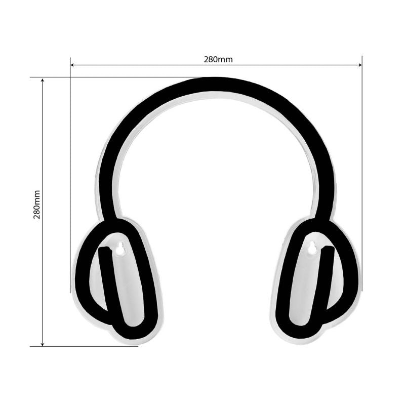 LED-væglampe Goldlux Neon Hovedtelefoner USB