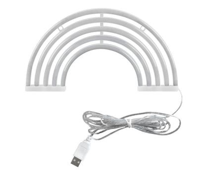 LED-væglampe Neon Regnbue USB 30x16,5 cm Hvid