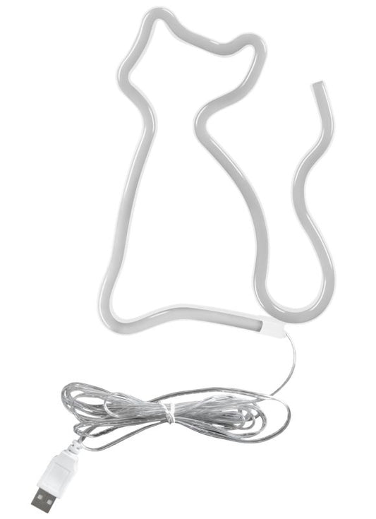 LED-væglampe Goldux neon Kat USB