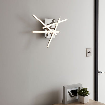 GoodHome Alani 4-punkts LED-væglampe 500 lm 40 cm krom