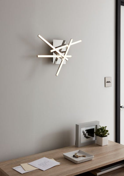 GoodHome Alani 4-punkts LED-væglampe 500 lm 40 cm krom