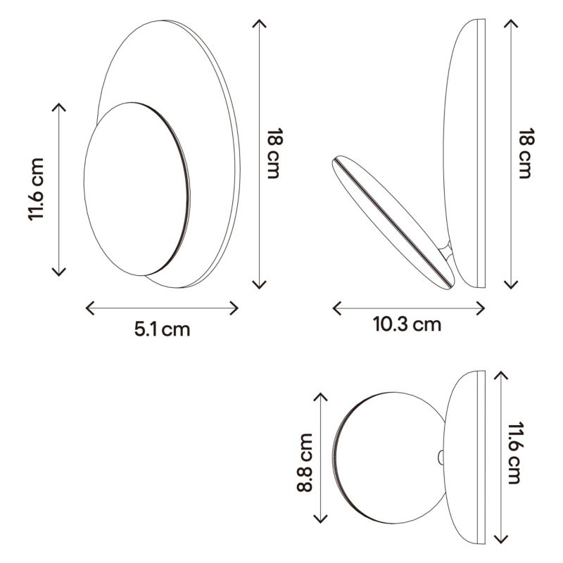 LED-væglampe GoodHome Dolomi 7,5 W 600 lm hvid