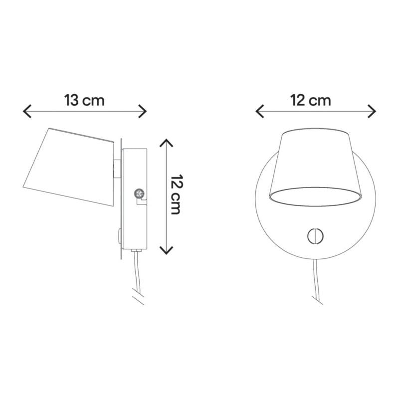 LED-væglampe GoodHome Hagals hvid