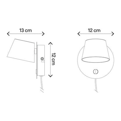 LED-væglampe GoodHome Hagals hvid