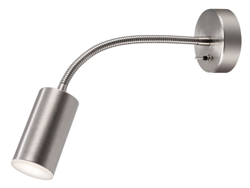 LED-væglampe GoodHome Lignit 3,5 W i børstet krom