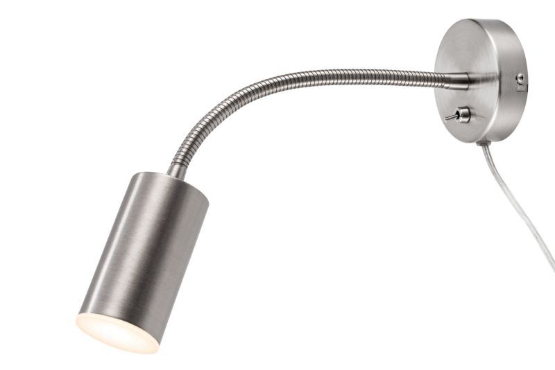 LED-væglampe GoodHome Lignit 3,5 W i børstet krom
