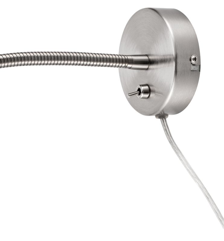 LED-væglampe GoodHome Lignit 3,5 W i børstet krom
