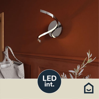LED Væglampe Pegmati 22 cm Krom