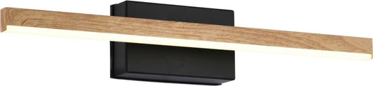LED-væglampe Linea 1 x 5 W 400 lm sort/træ