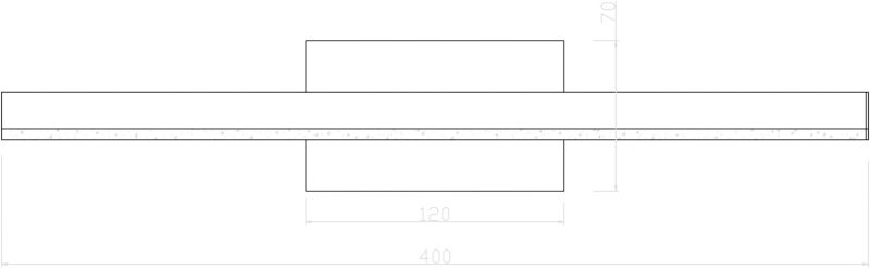 LED Væglampe Linea 1x5 W Krom