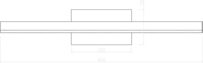 LED-væglampe Linea 1x5 W Guld