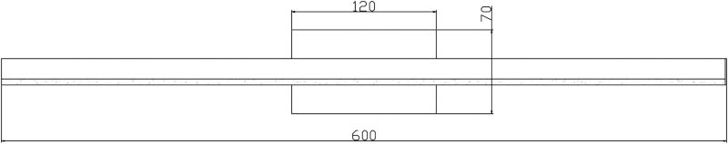 LED-væglampe Linea 1x7 W Krom