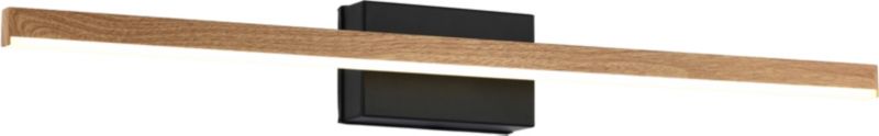LED-væglampe Linea 1 x 8 W 640 lm sort/træ