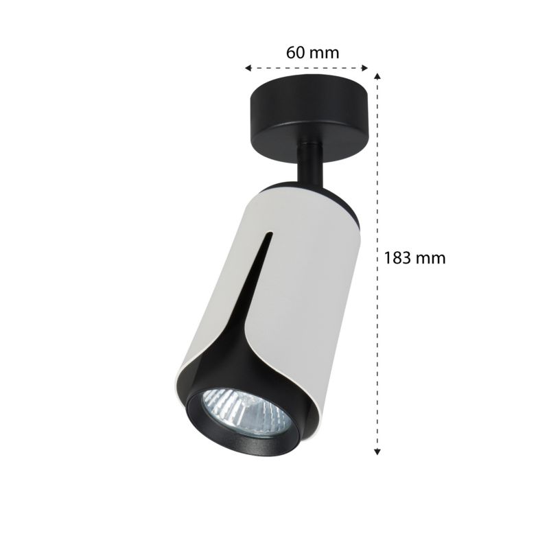 LED-væglampe XUDO enkelt justerbar 1 x GU10 hvid-sort 1 stk.