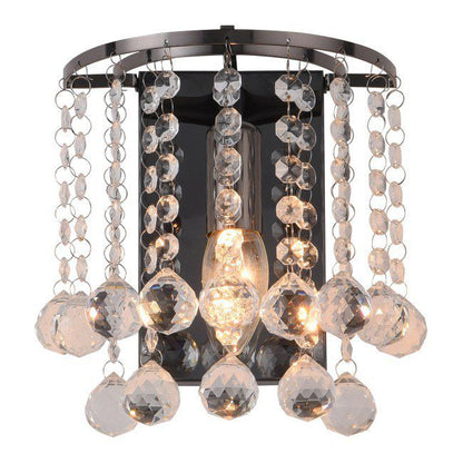 Væglampe London Crystal 1-punkts E14 Sort