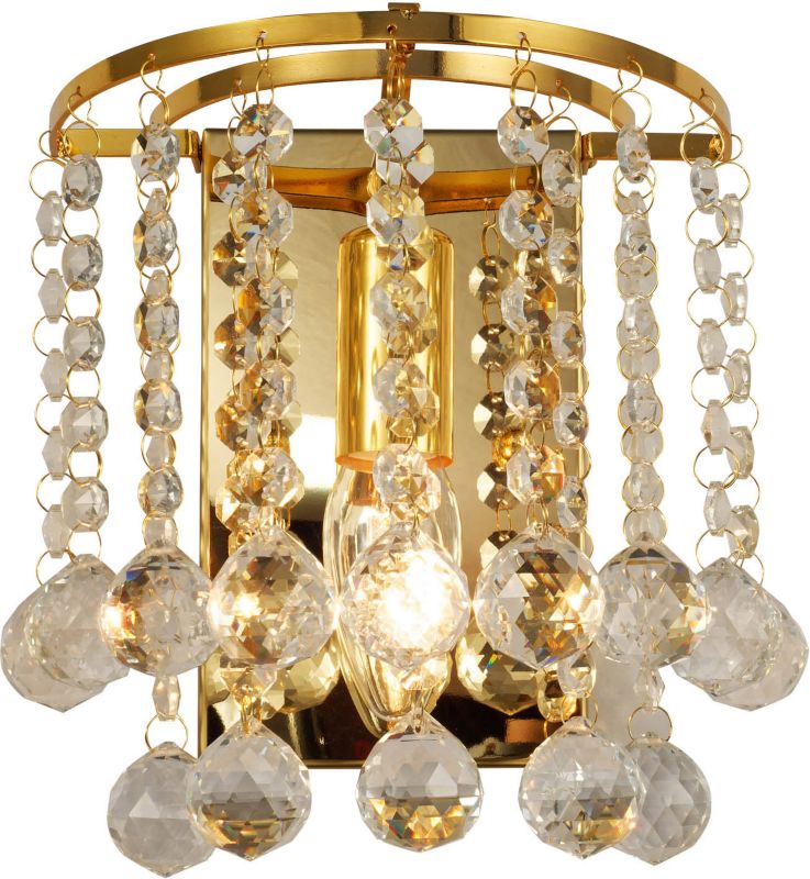 Væglampe London Crystal 1 x E14 i guld