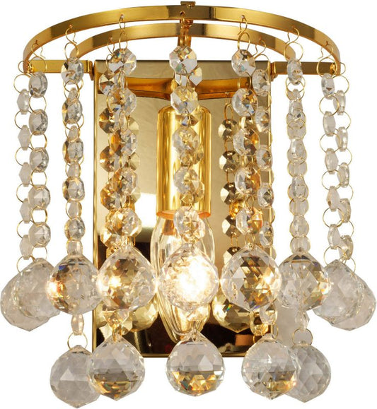 Væglampe London Crystal 1 x E14 i guld