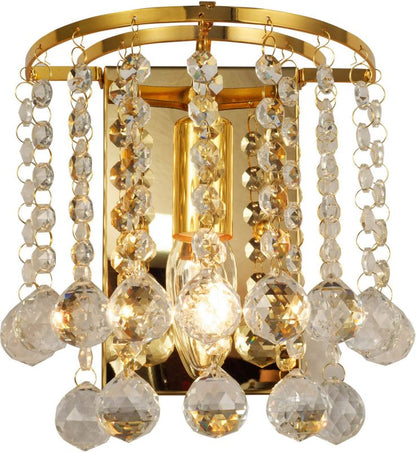 Væglampe London Crystal 1 x E14 Guld