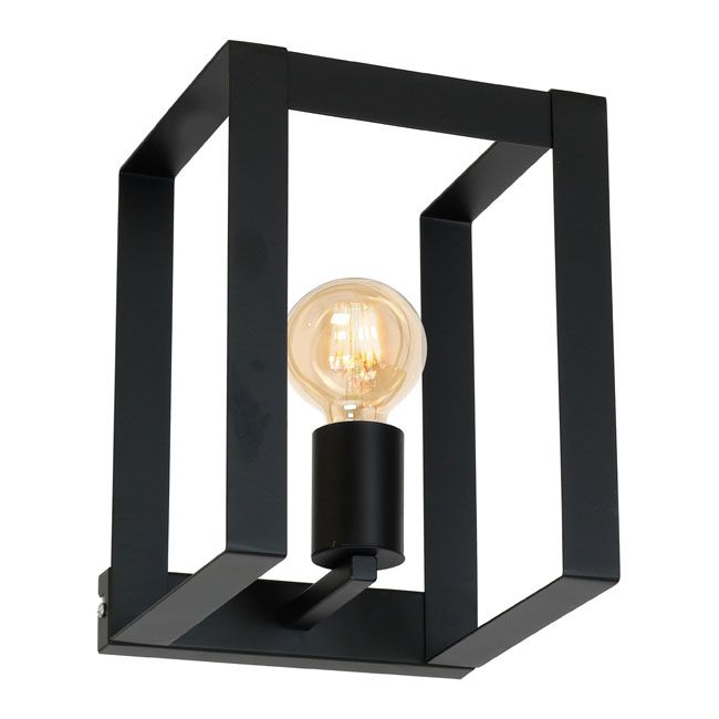 Luminex Kartel væglampe 1 x 60 W E27 mat-sort