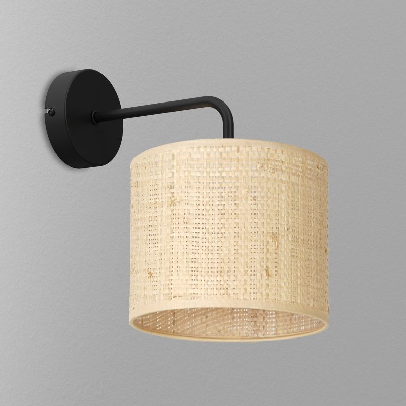 Væglampe Rattan 1xE27 Beige 26x18x24 cm