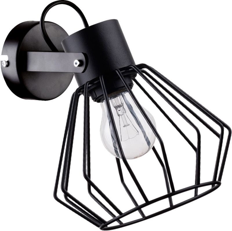 Væglampe Luto Karat 1 x 60 W E27 sort