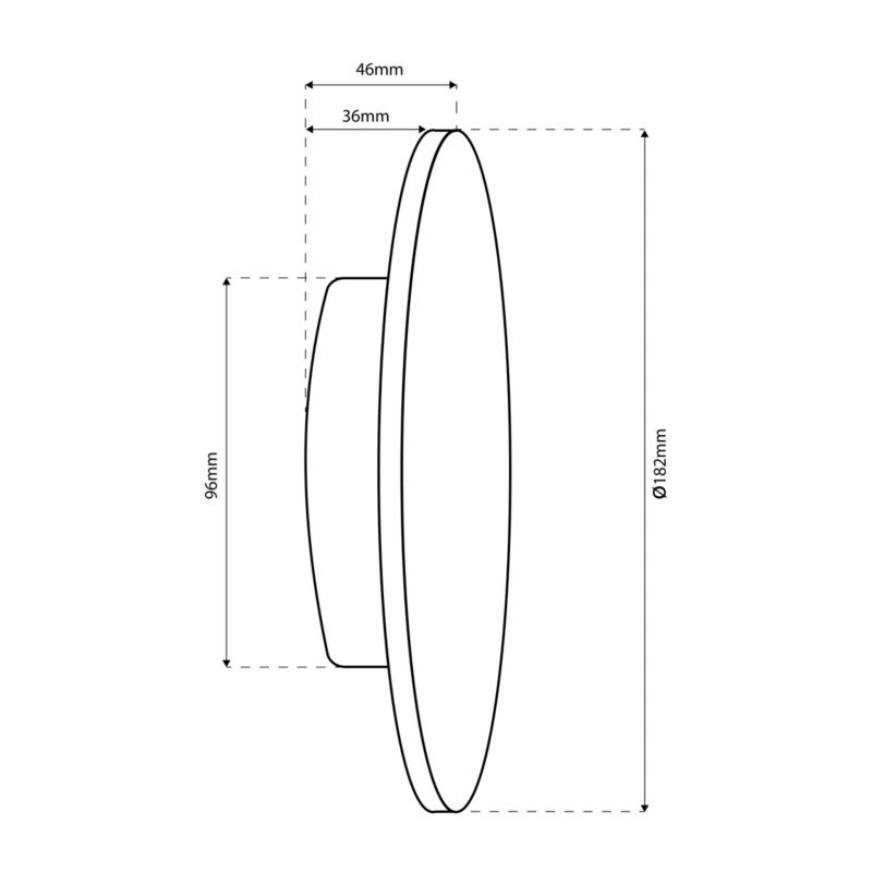Væglampe Milagro Disc 12 W IP65 Sort