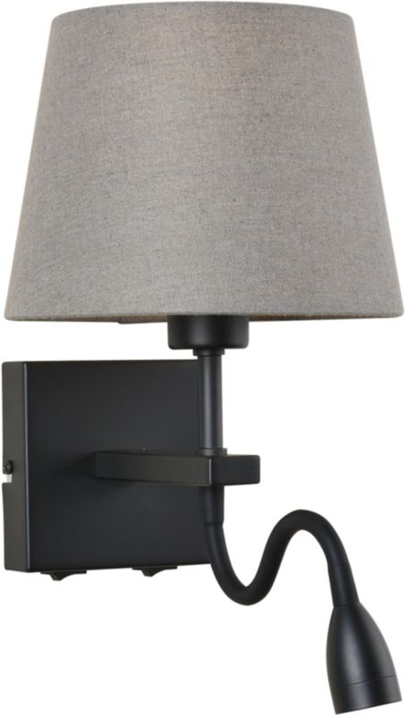 Norte væglampe 1 x 60 W plus 3 W LED E27 grå