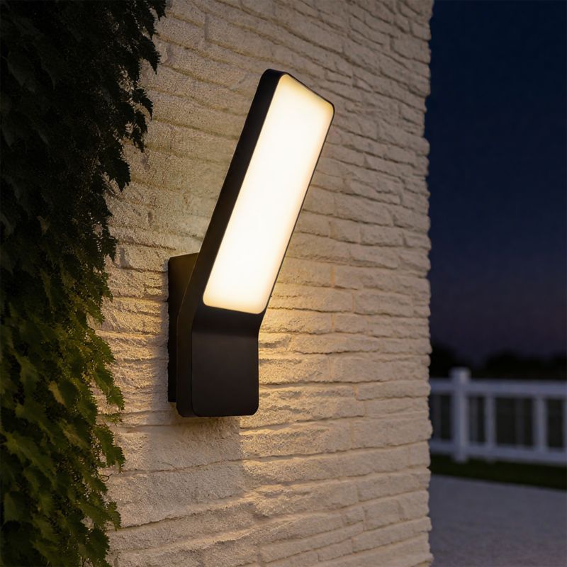 LED-væglampe 1200 lm 3000 K IP44 Sort