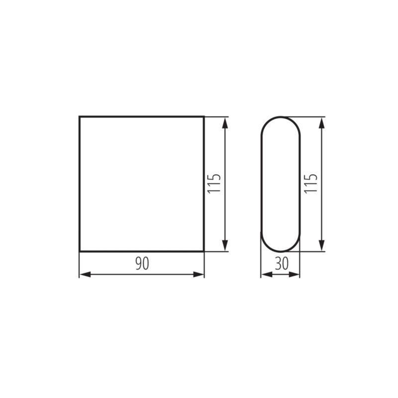 Væglampe Garto 8 W 4000 K IP54 Grafit