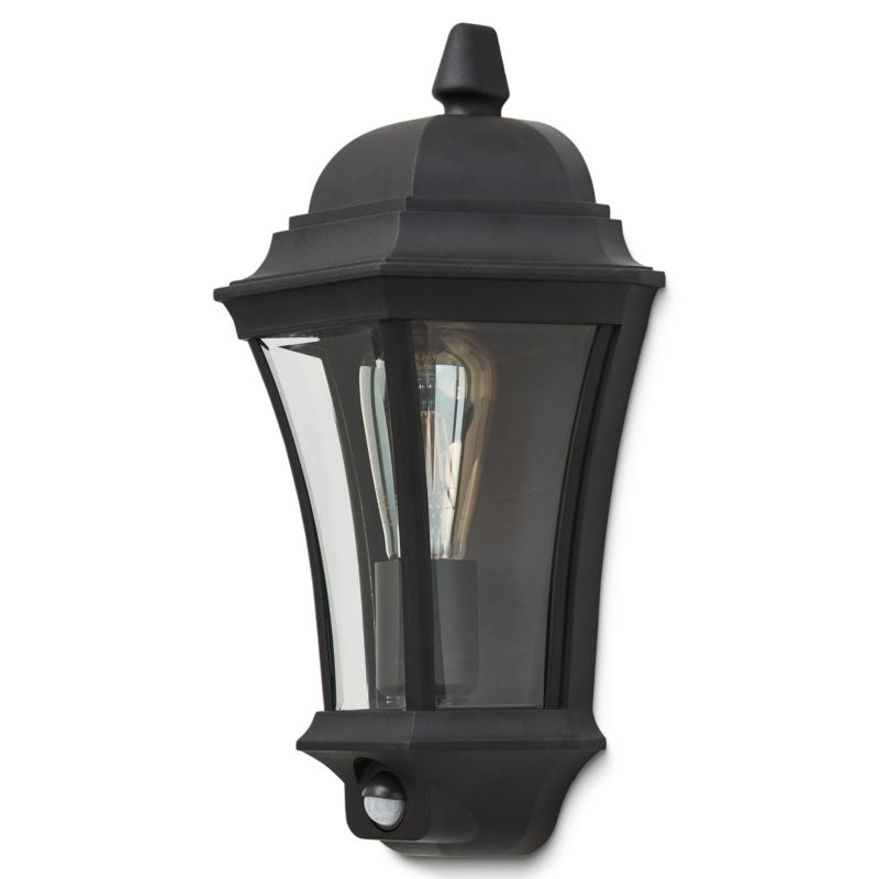 Havelampe Richelieu Med Bevægelsessensor 1x60 W E27 Sort