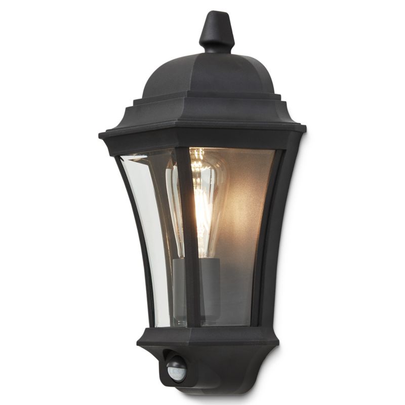 Havelampe Richelieu Med Bevægelsessensor 1x60 W E27 Sort