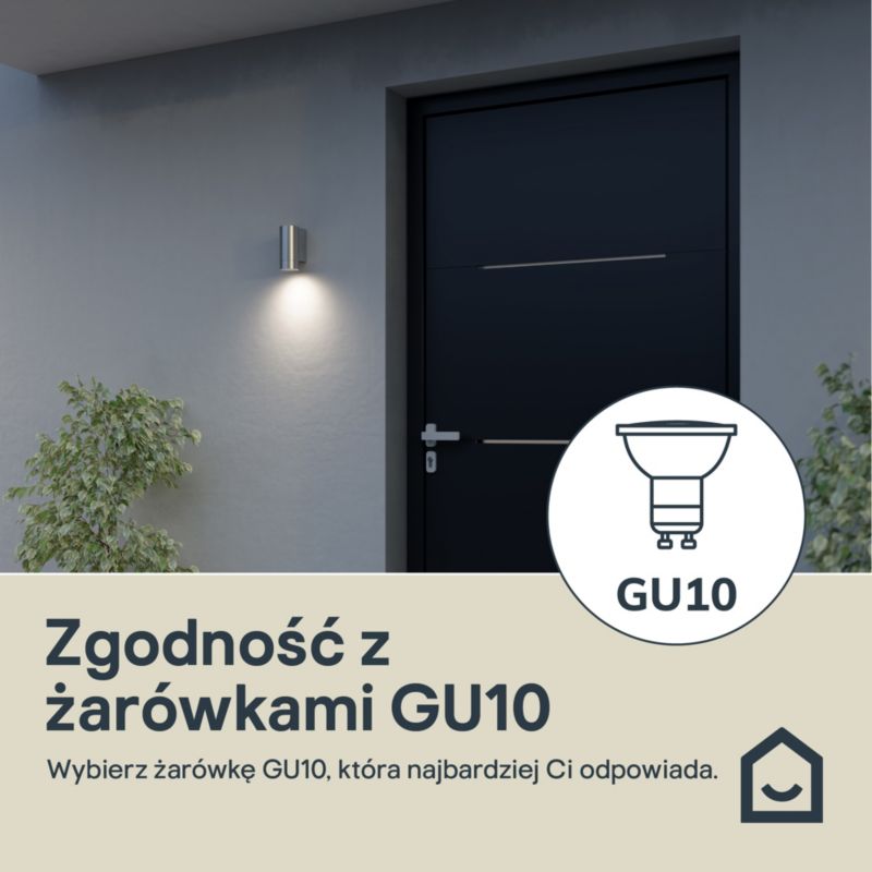 Væglampe Tongoa 1xGU10 60x90x130 mm Stål