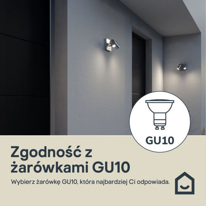 Væglampe Tongoa 2 x GU10 Stål