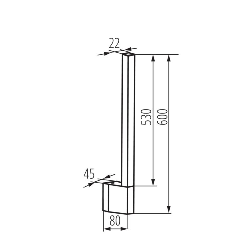 Vægarmatur Yalte 8 W 4000 K IP54 Sort