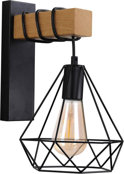 Polux Vigo Wood væglampe 1 x 20 W E27