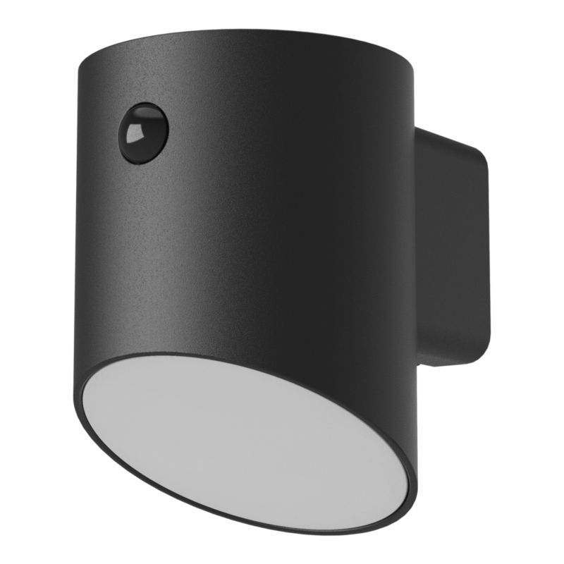 Solarlampe 240 lm 5000 K IP44 med Bevægelsessensor Sort