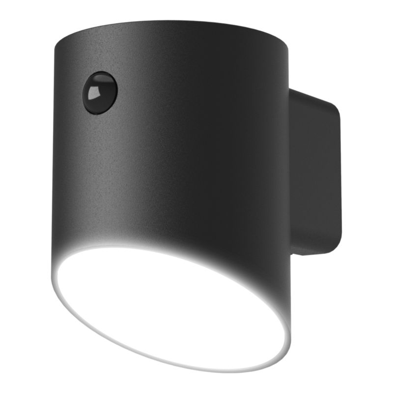 Solarlampe 240 lm 5000 K IP44 med Bevægelsessensor Sort