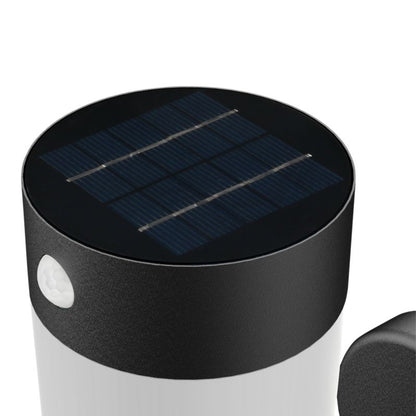 Solarklinket Hollis 240 lm 4000 K IP44 med Bevægelsessensor Sort