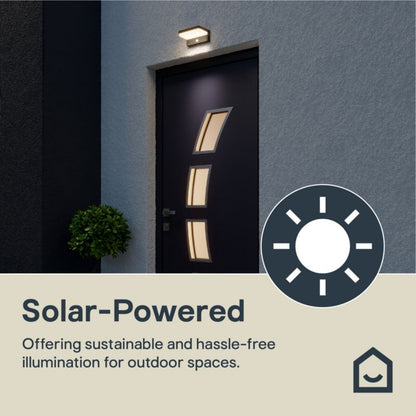 Solarklink Woodruff 600 lm 5000 K med Bevægelsessensor Sort