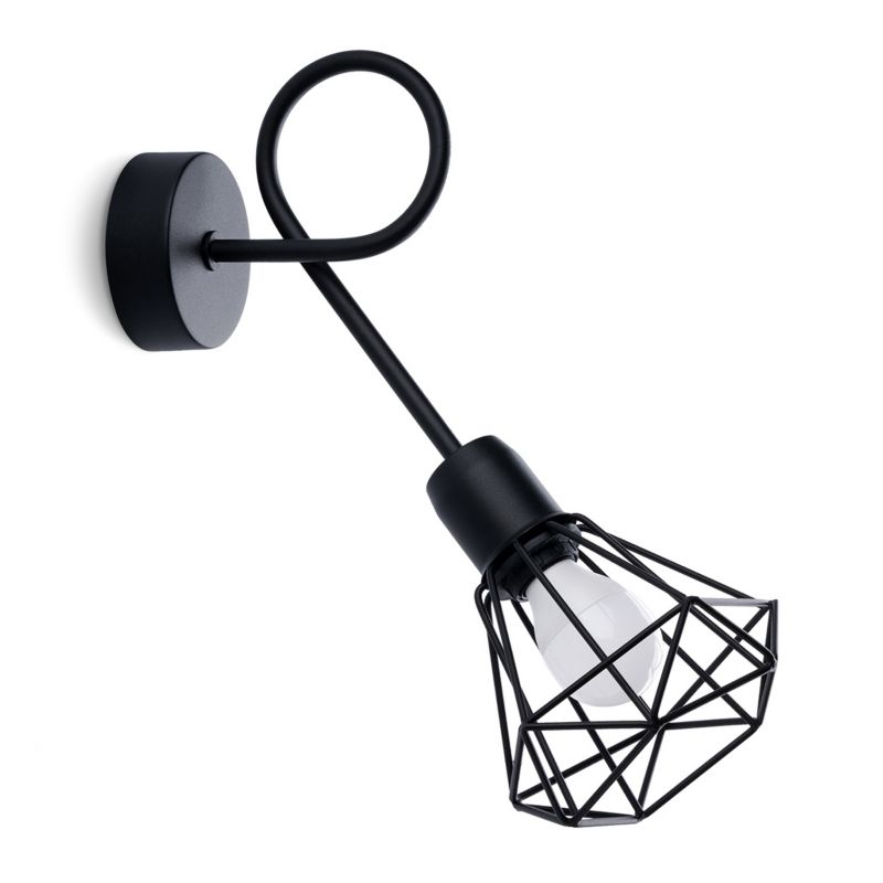 Sollux Lighting ARTEMIS 1S væglampe i sort, 1 stk.