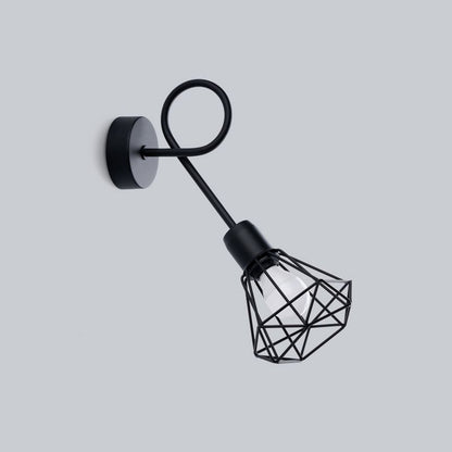 Sollux Lighting ARTEMIS 1S væglampe i sort, 1 stk.