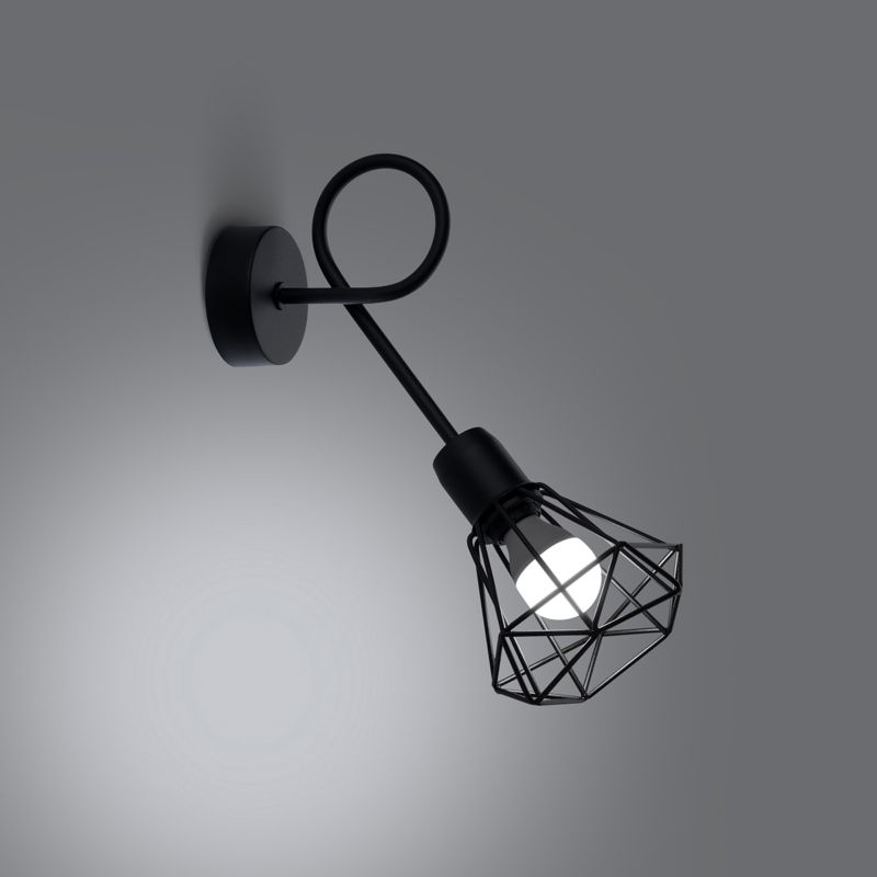 Sollux Lighting ARTEMIS 1S væglampe i sort, 1 stk.