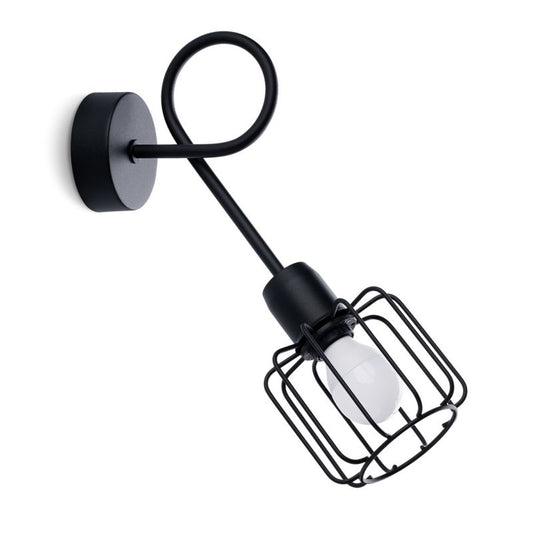 Sollux Lighting BELUCI 1S væglampe i sort, 1 stk.