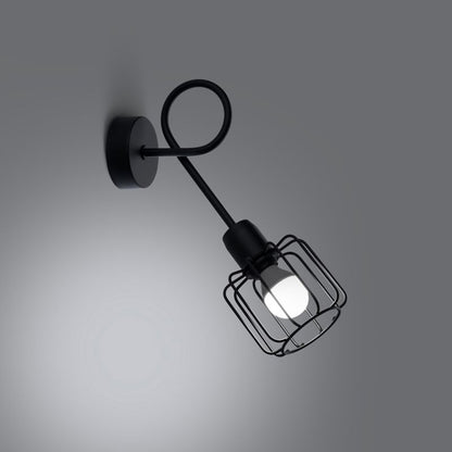 Sollux Lighting BELUCI 1S væglampe i sort, 1 stk.