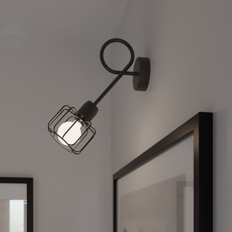 Sollux Lighting BELUCI 1S væglampe i sort, 1 stk.