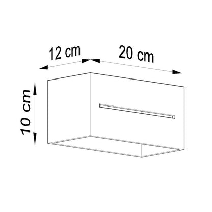 Væglampe Sollux Lighting LOBO MAXI hvid 1 stk.