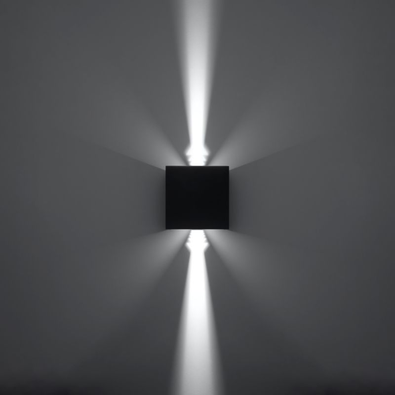 Sollux Lighting LUCA sort LED væglampe IP54 1 stk.